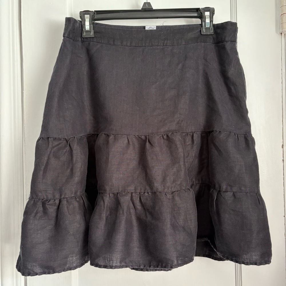 GAP Black Tiered Ruffle Mini Skirt